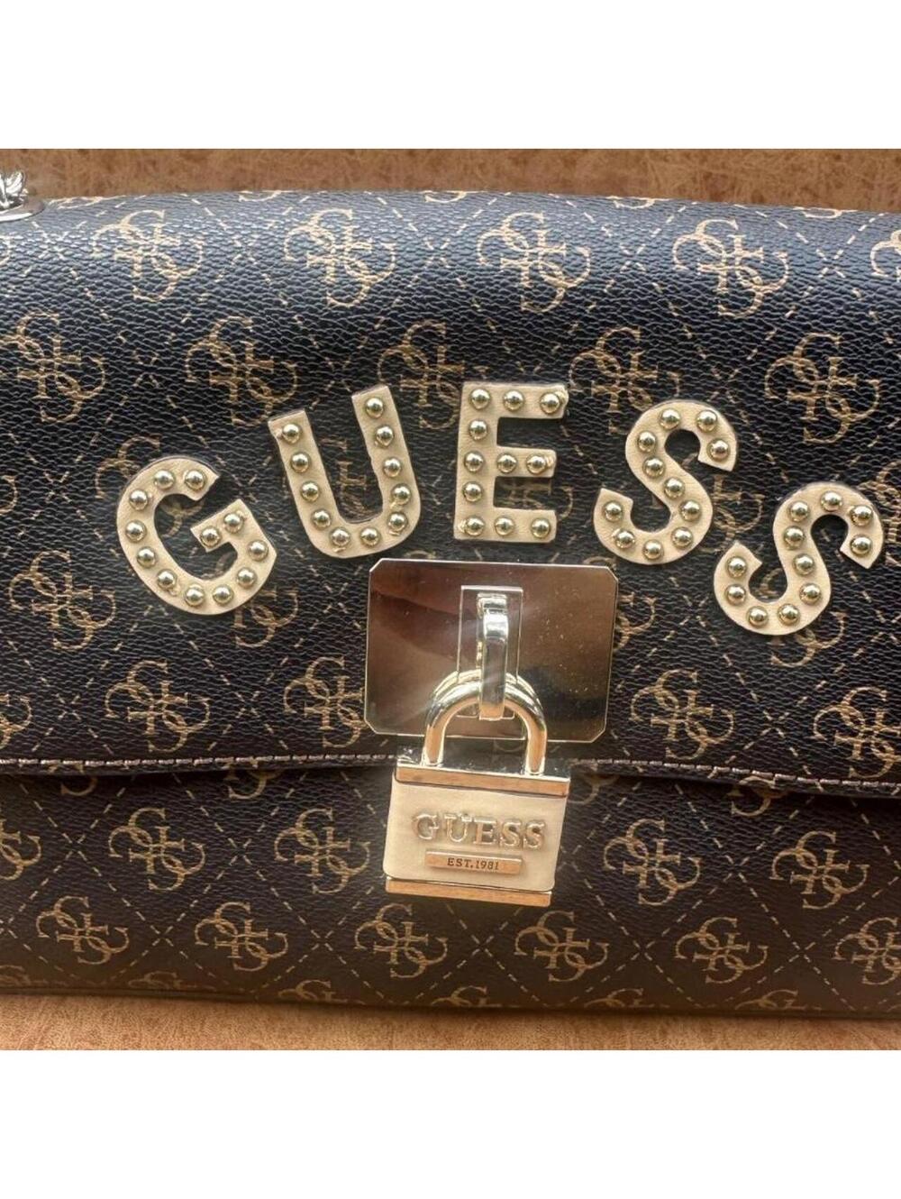 Guess Women's Brown and Black Bag